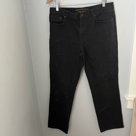 lauren jeans co. Denim - Classic Black Straight Leg Denim Jeans